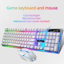 Colorful Glow Wired Gaming Keyboard and Mouse Combo Keyboard Mouse Set - White