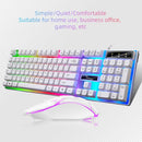Colorful Glow Wired Gaming Keyboard and Mouse Combo Keyboard Mouse Set - White