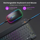 10-inch Wireless Portable 5.0 Bluetooth Keyboard With Mouse - Black