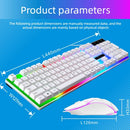 Colorful Glow Wired Gaming Keyboard and Mouse Combo Keyboard Mouse Set - White
