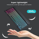 10-inch Wireless Portable 5.0 Bluetooth Keyboard With Mouse - Black