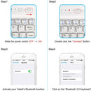 Wireless Bluetooth Keyboard Mouse Combo for Tablet or Smartphone-White