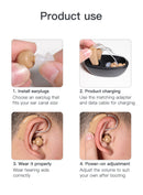 Hearing Aid Bluetooth Hearing Amplifiers with Charging case- Behind Ear Machine